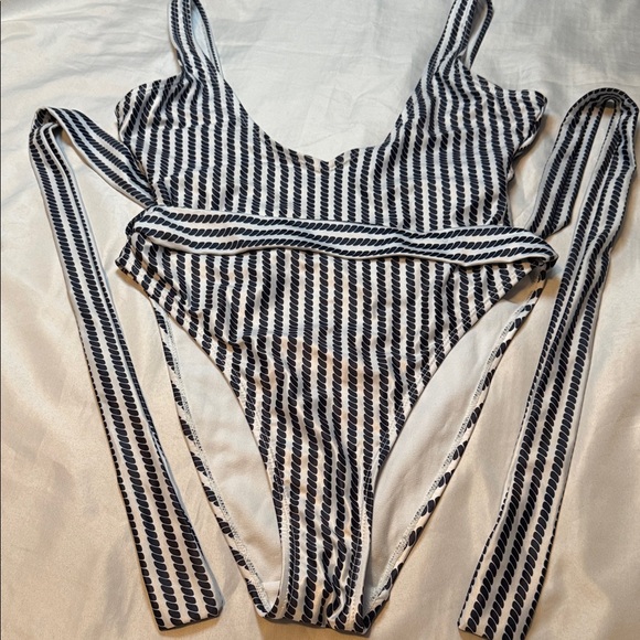 Boohoo Other - Boohoo Navy and White Kids One Piece
